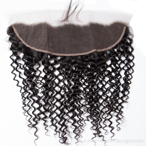 Nice Raw Virgin Hair Frontal Kinky Curly Wave Cheap Lace Frontal Human Hair 13x6 Transparent Lace Frontal